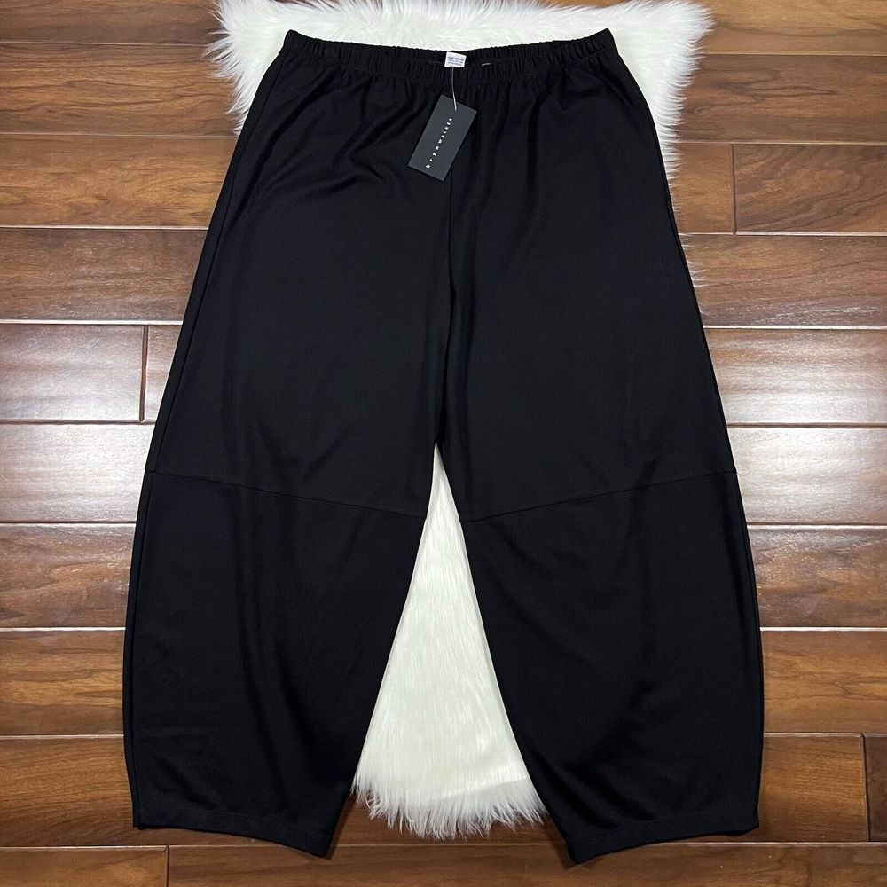 NWT Bryn Walker Women's Size Large Black Ponte Knit Olivier‎ Lantern Leg Pants